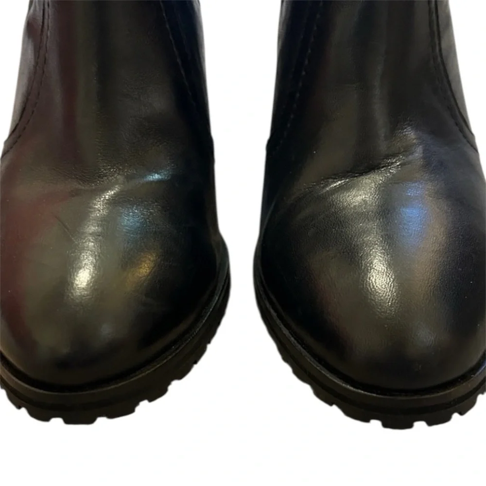 Seychelles Hustle Platform Chelsie Black Pull On Heeled Boots Womens size 9